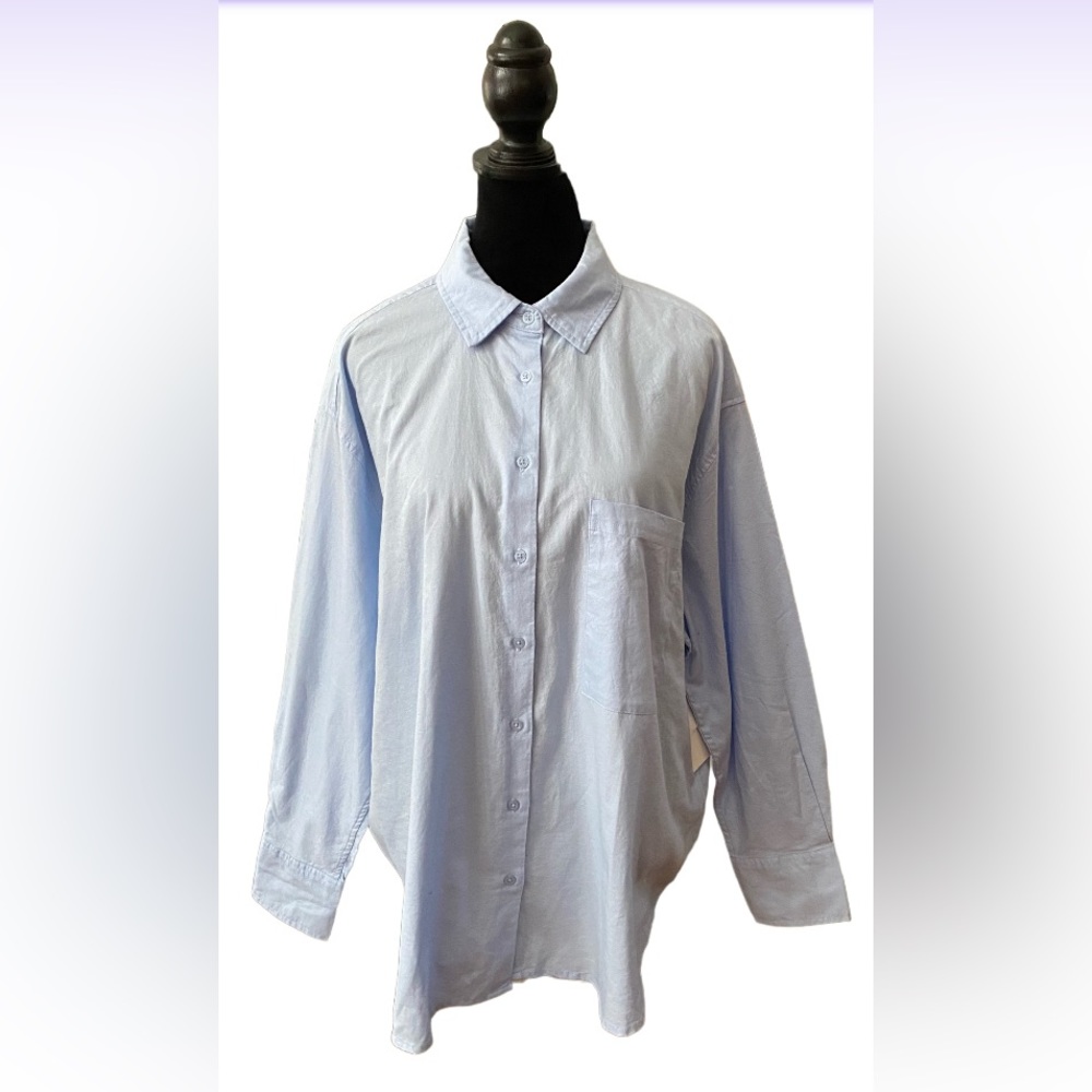 For the Republic: Blue Button Down Shirt